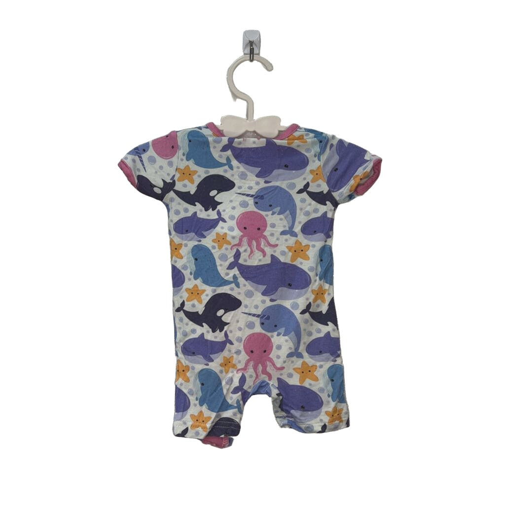 "Whale" Short Romper
