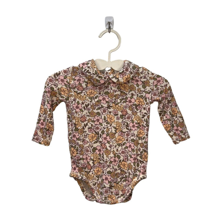 LS Collared Floral Onesie