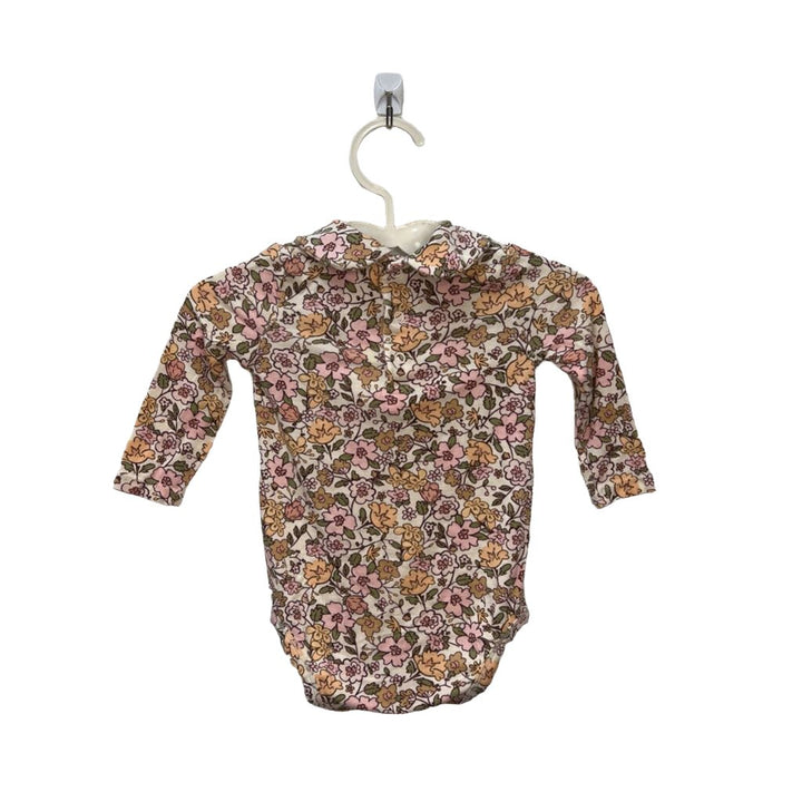 LS Collared Floral Onesie