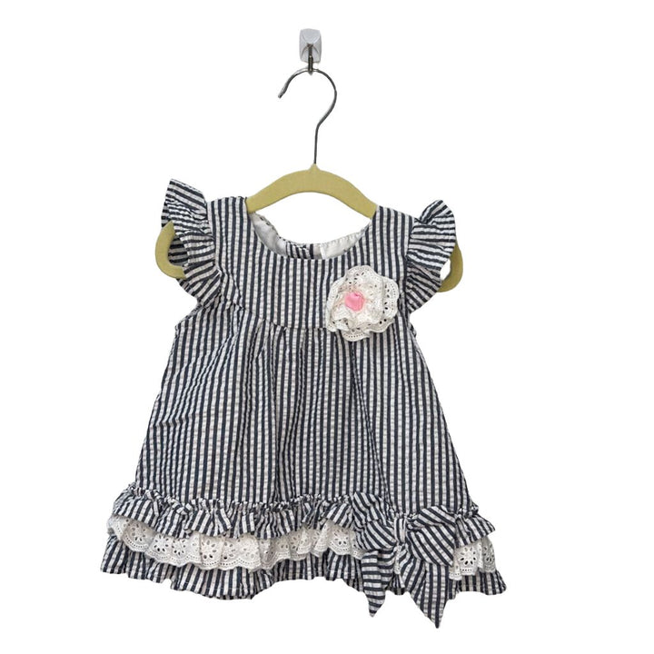 Ruffle Sleeves Seersucker Blouse
