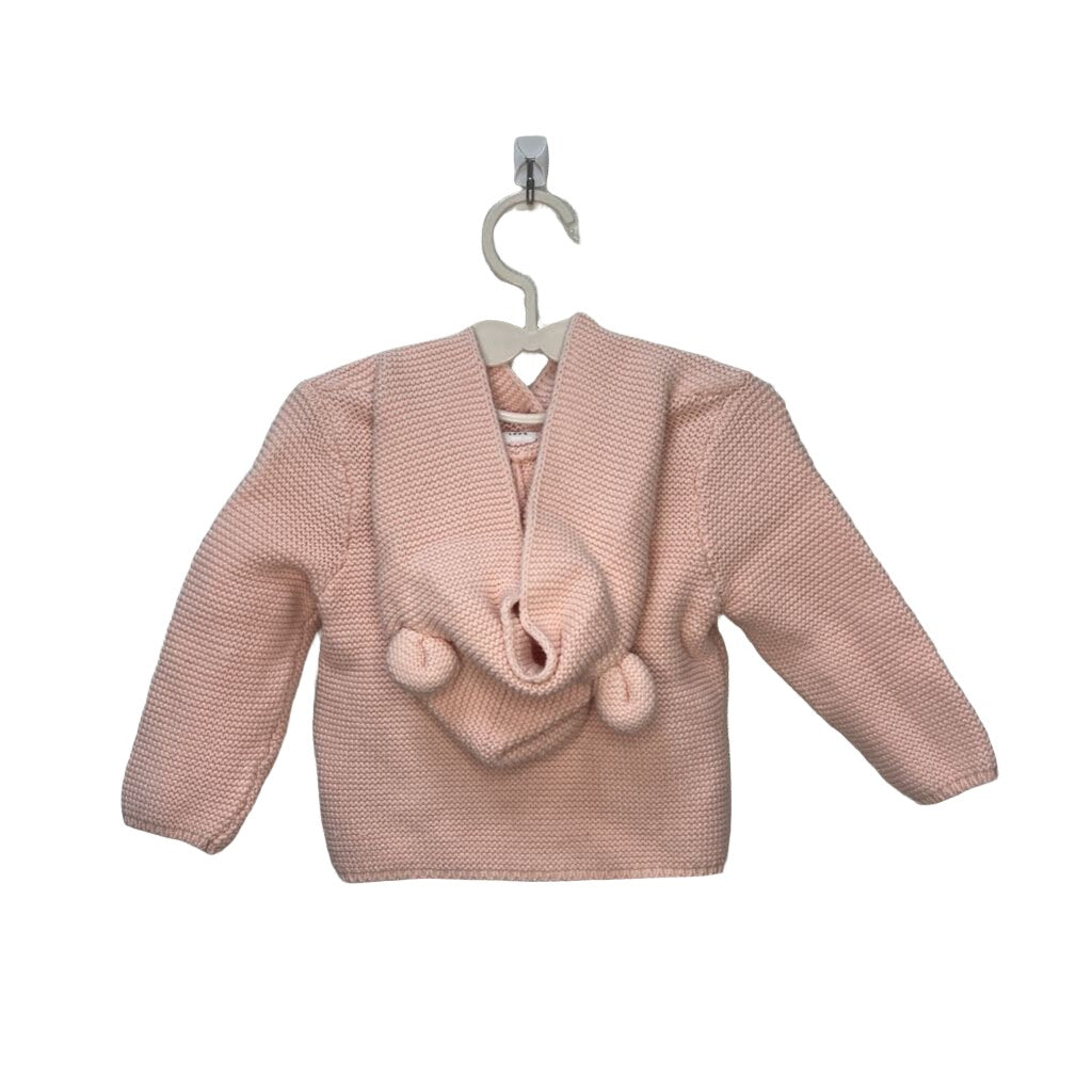 Hooded Button Up Crochet Jacket