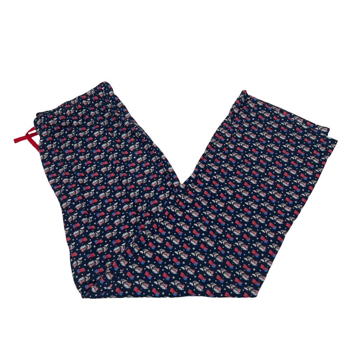 Elastic Waist Pajama Pants / Whales + Flags