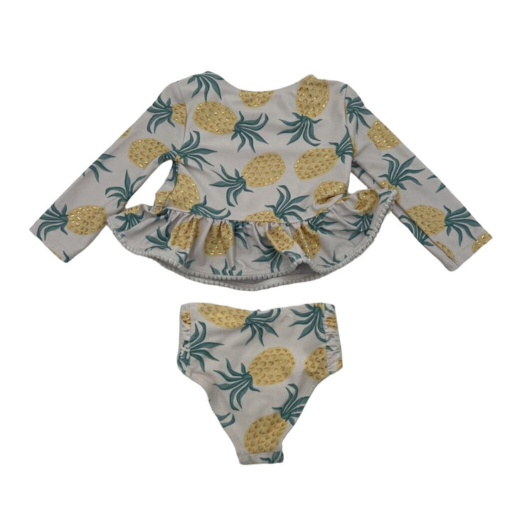 LS Two Pc Bathing Suit / Pineapples