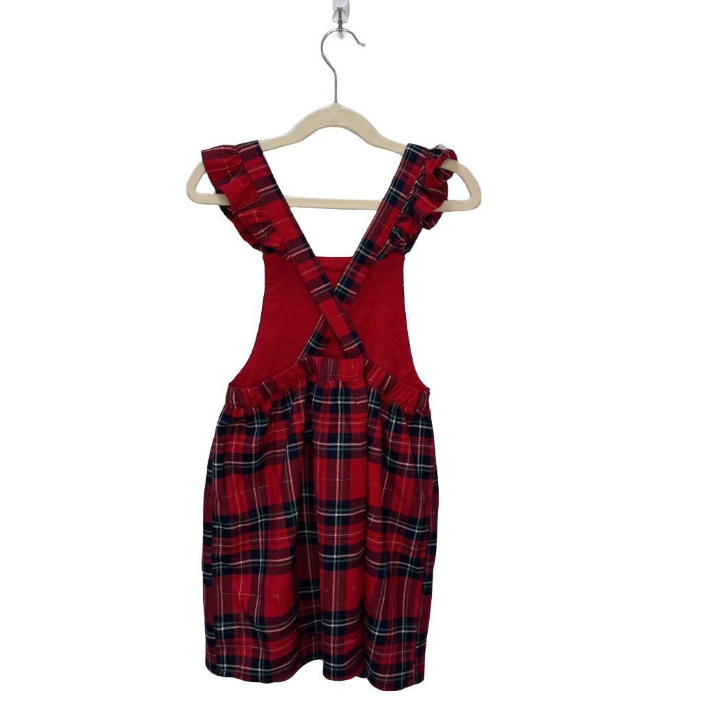 Plaid Overall Dress