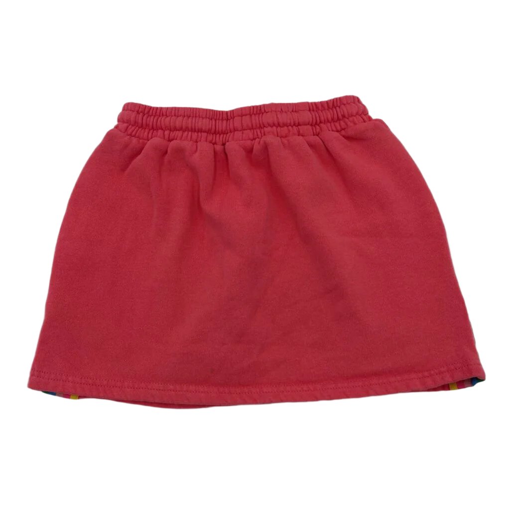 Drawstring Cotton Skirt / Rainbow Stripes