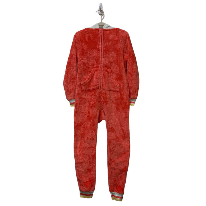 Hooded Fleece Rainbown Footless Onesie