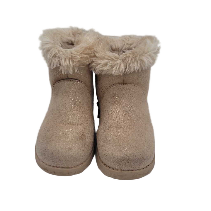 Zip Up Fleece Lined Glittery Boots