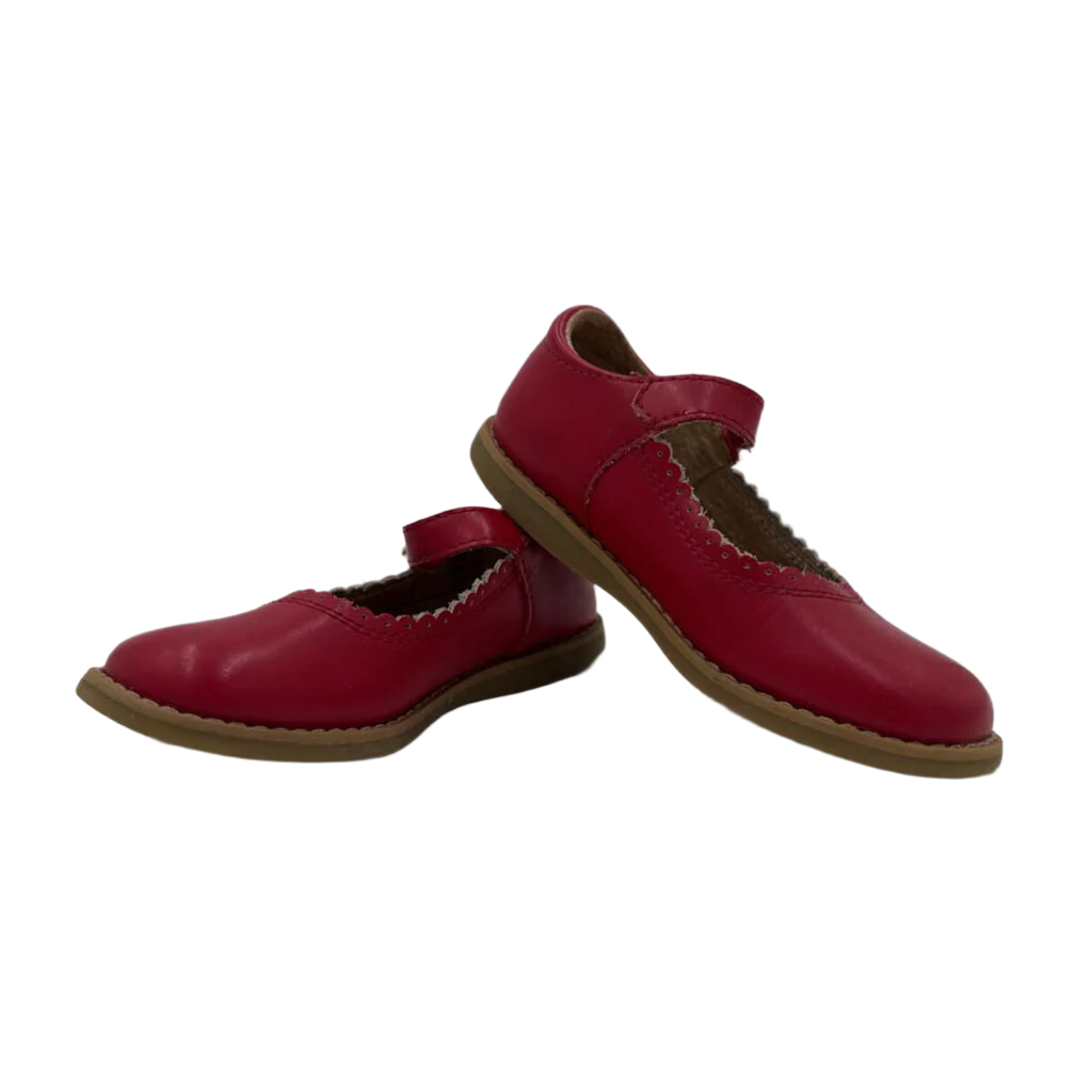 Velcro Clasp Scalloped Mary Janes