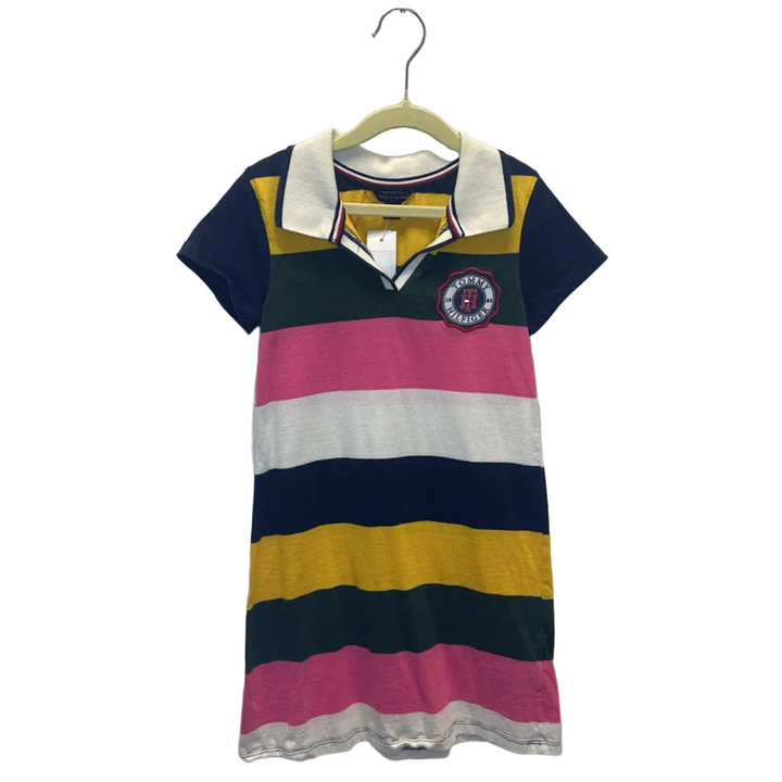 SS Collared Cotton Dress / Striped