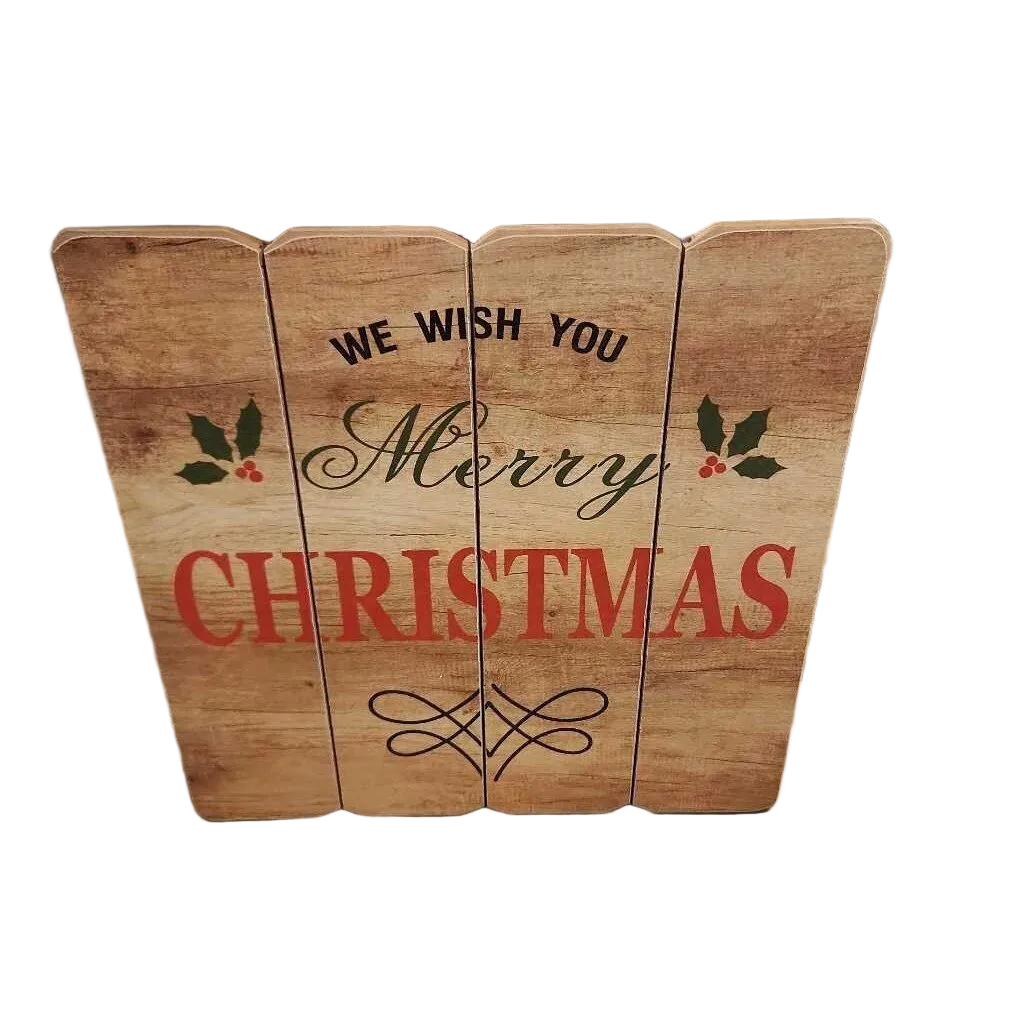 We Wish You Merry Christmas Wooden Sign