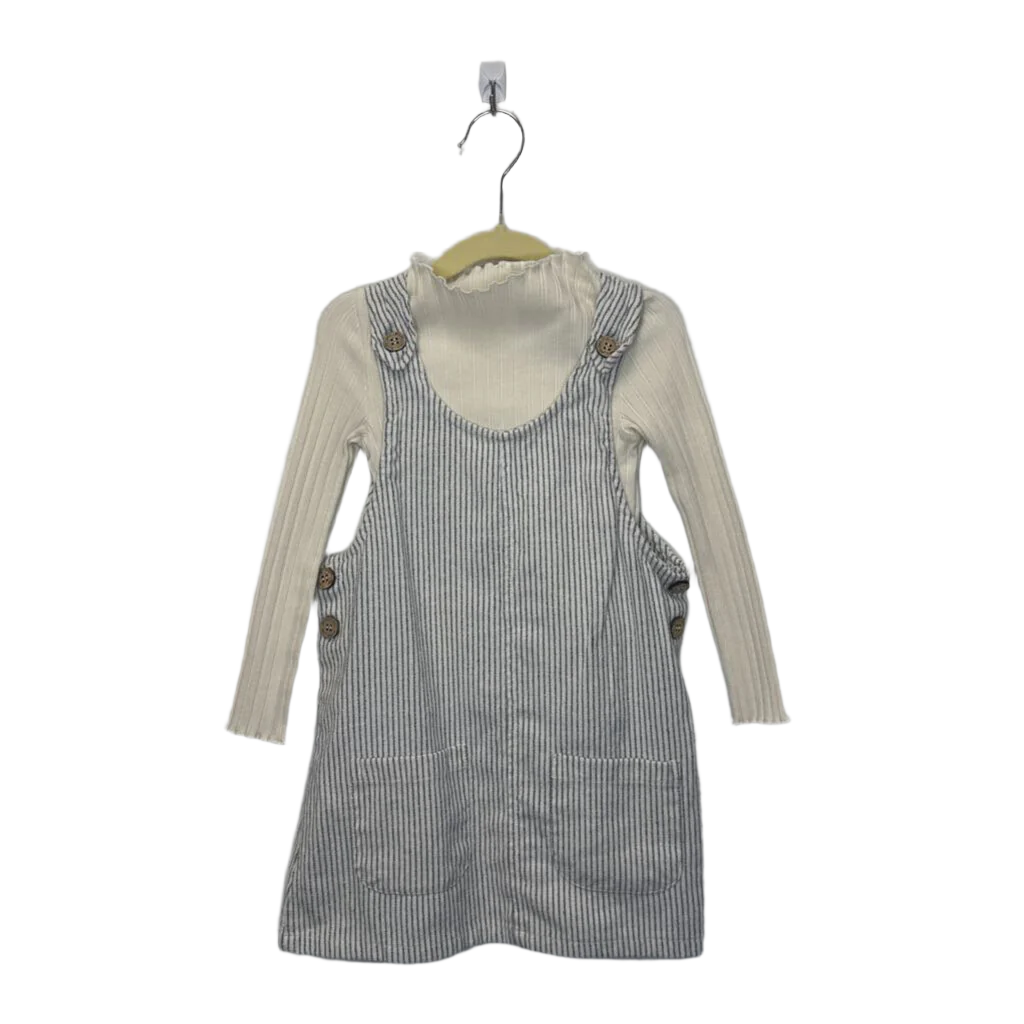 LS Ribbed & Overall Dress