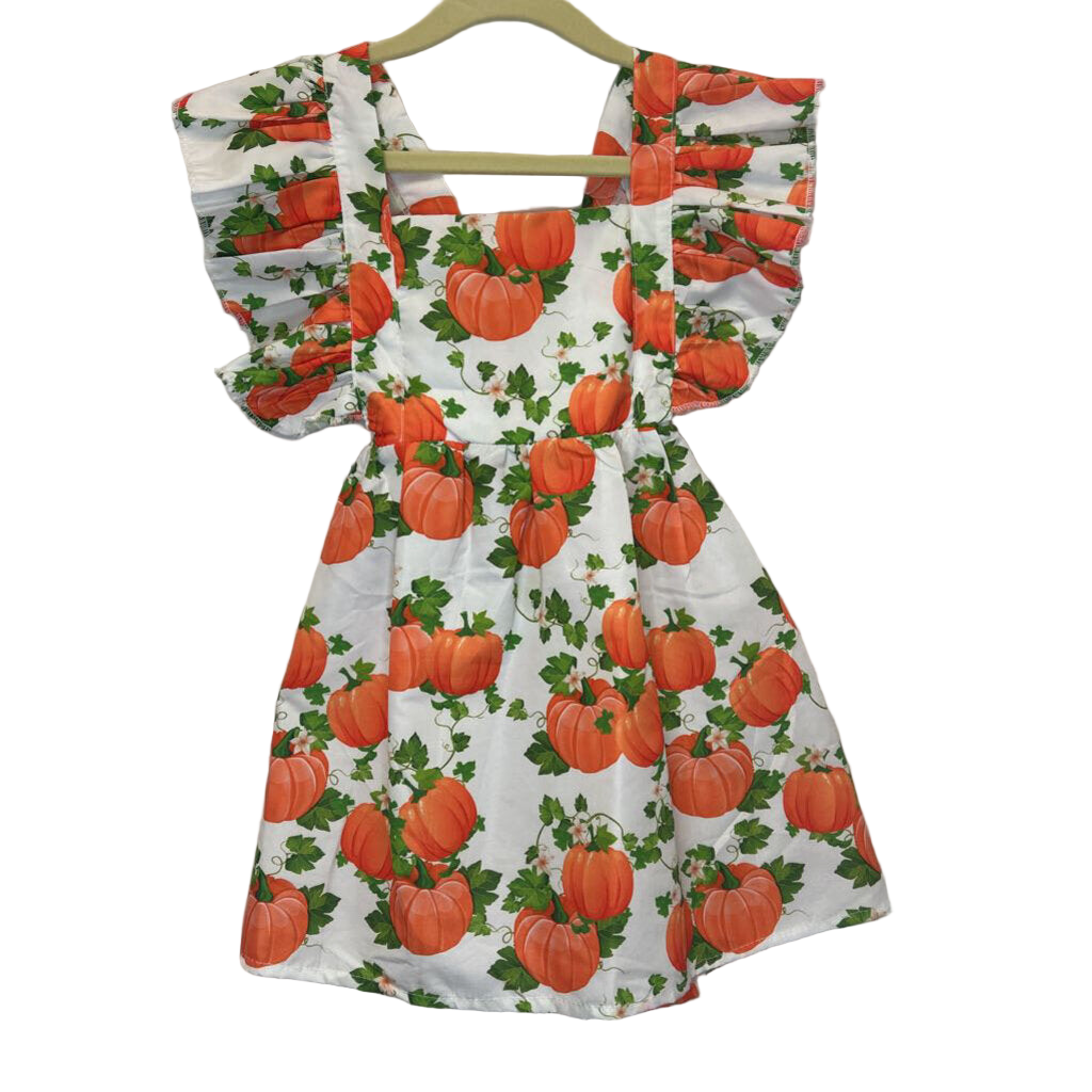 Sleeveless Apron Style Dress / Crossback