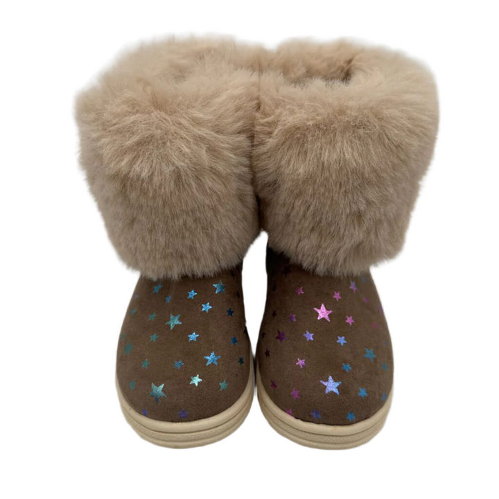 Metallic Star Fur Lined Boots