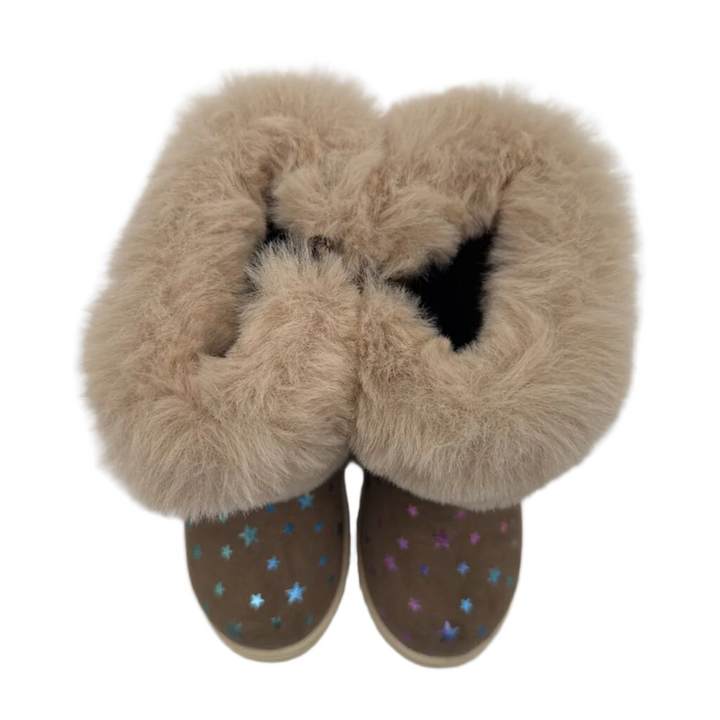 Metallic Star Fur Lined Boots