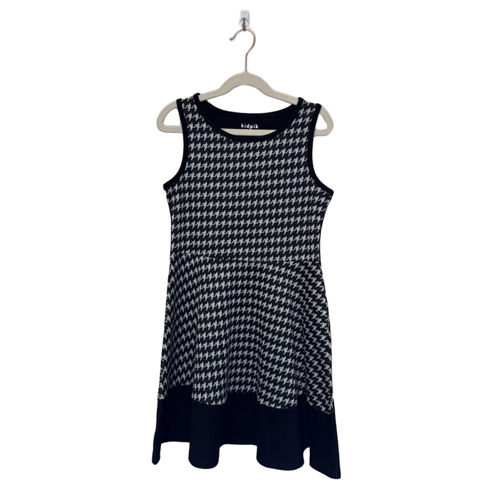 Sleeveless Cotton Dress / Herringbone