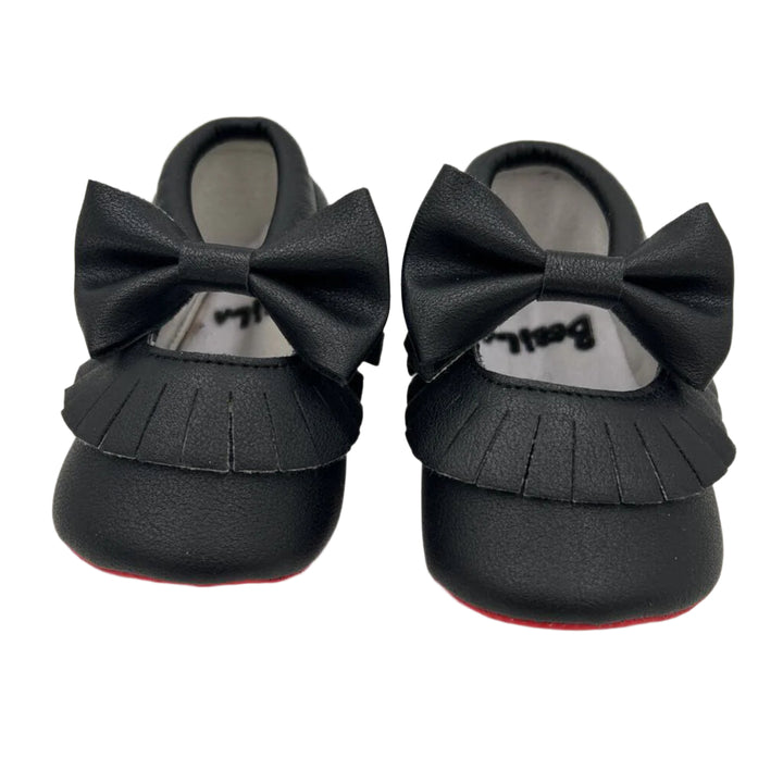 Faux Leather Fringe Shoes