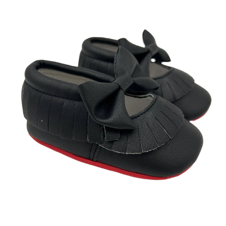 Faux Leather Fringe Shoes