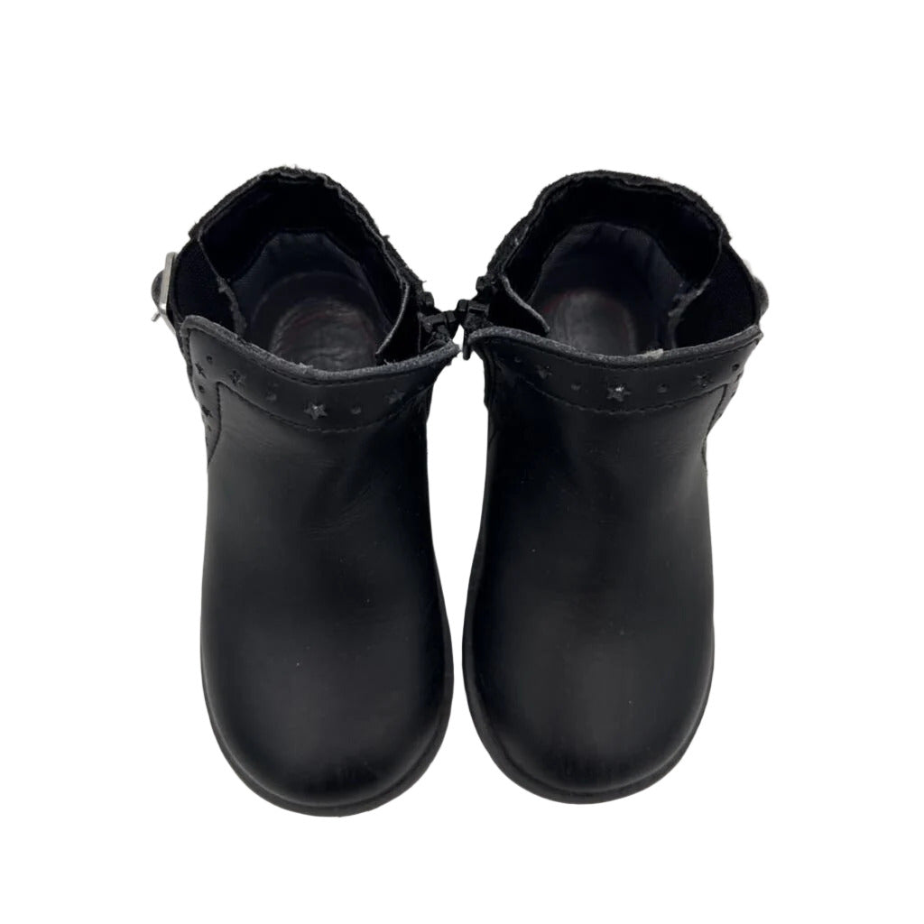 Zip Up Leather Ankle Boots