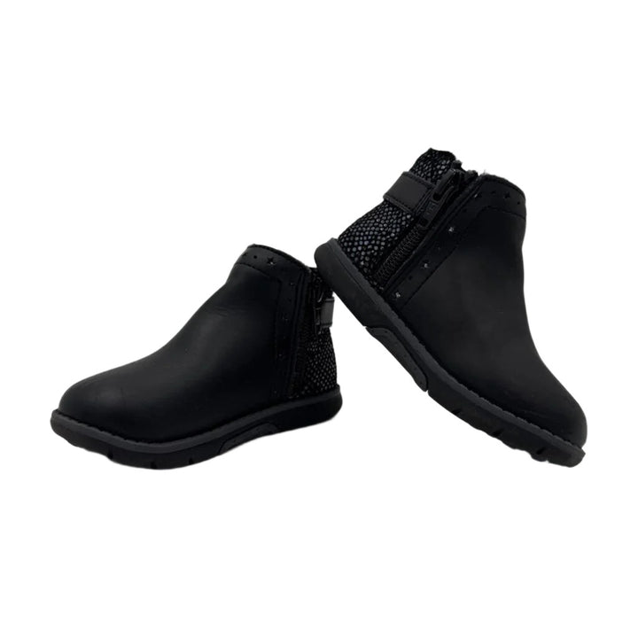 Zip Up Leather Ankle Boots