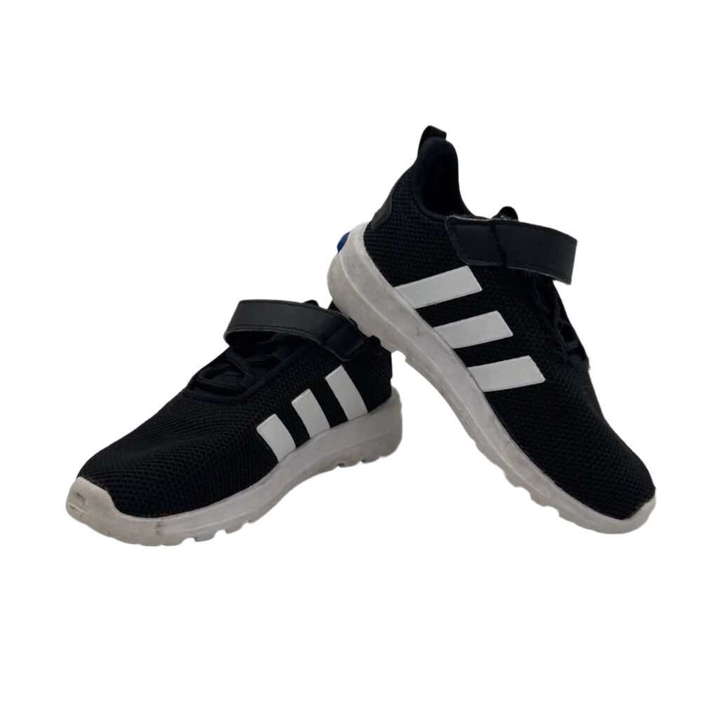 Velcro Tennis Shoes / White Stripes