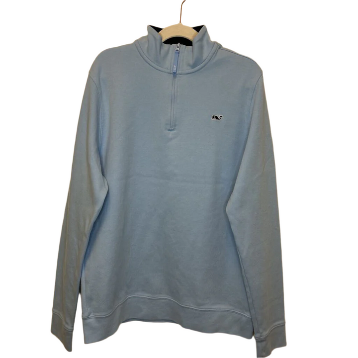 Qtr Zip LS Striped Pullover Sweater