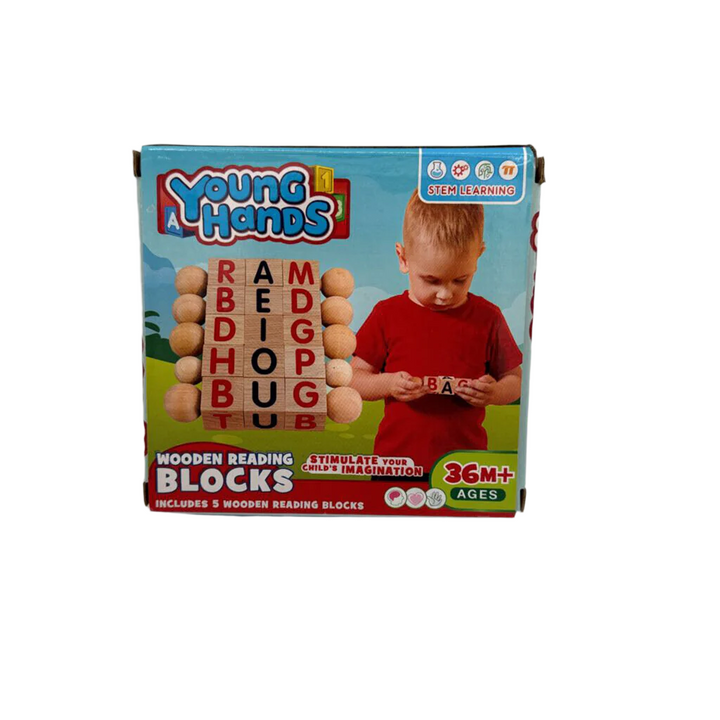Wooden Alphabet Reading Spinning Blocks for Children