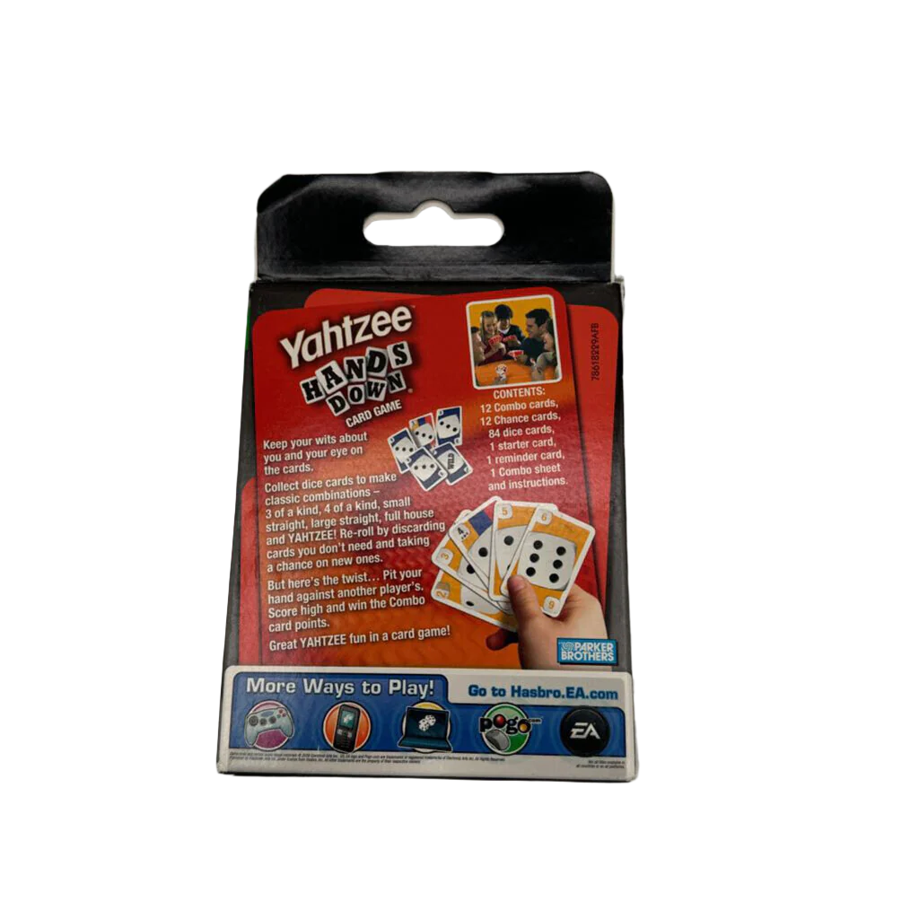 Yahtzee Hands Down Card Game