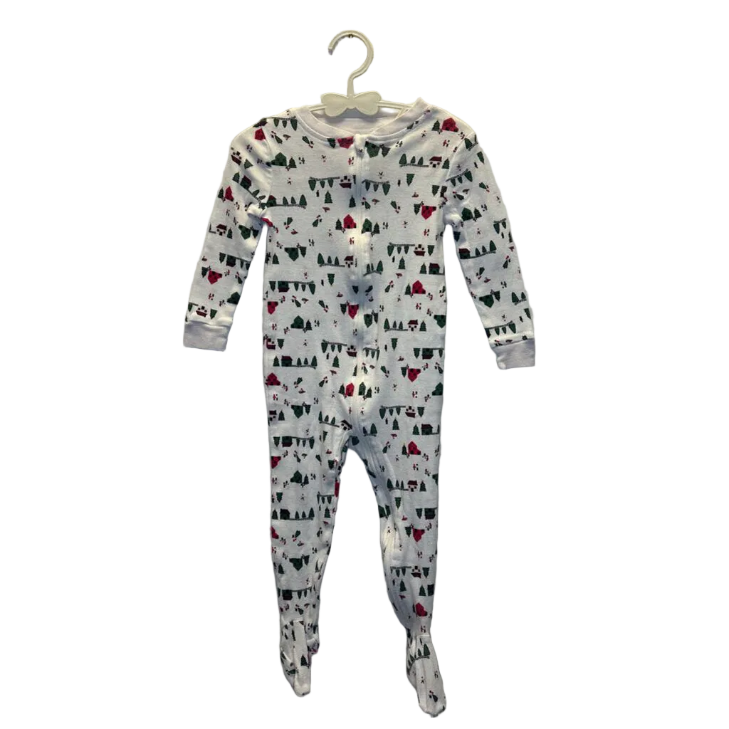 LS Footed Onesie / Christmas Town