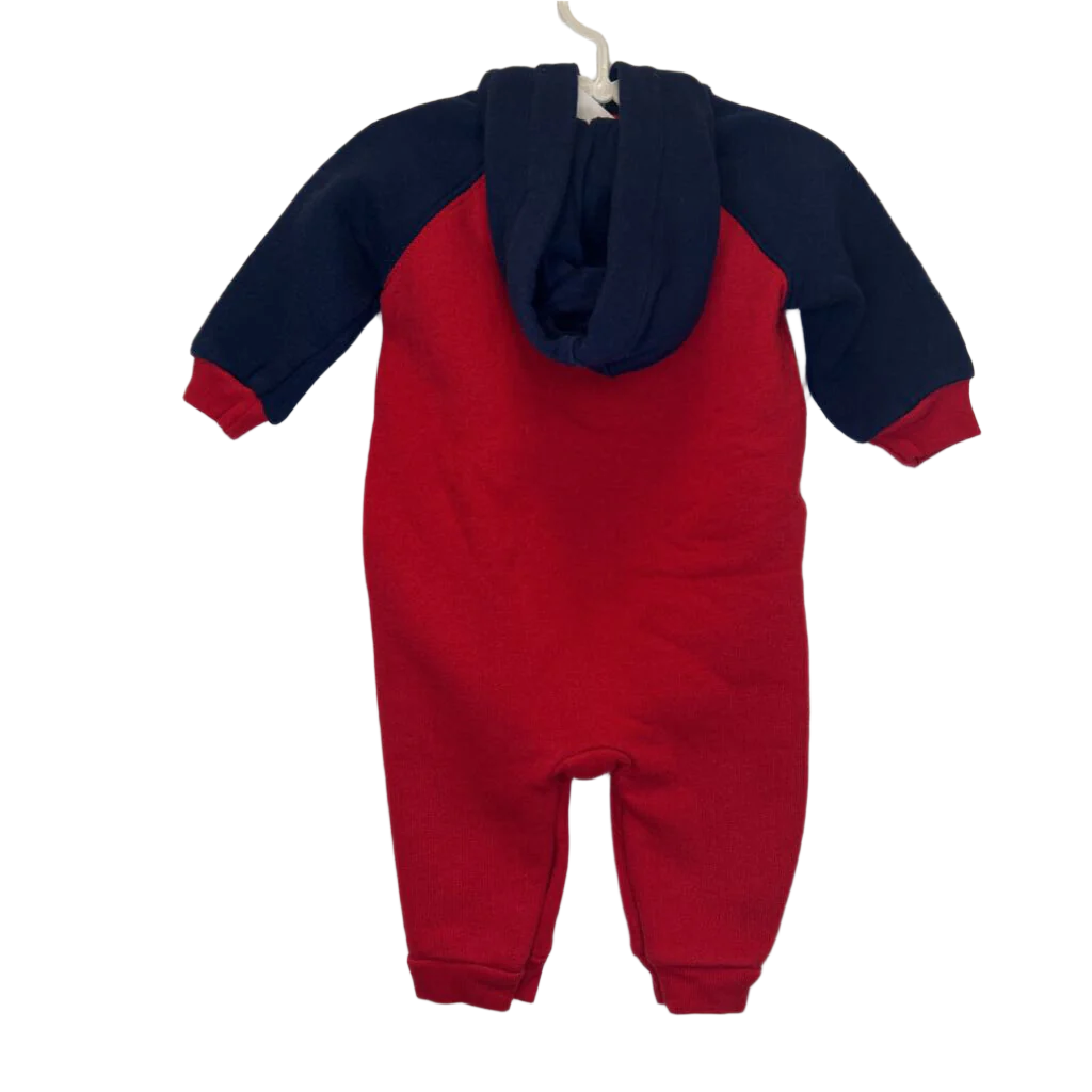 LS Hooded Romper / Polo Logo