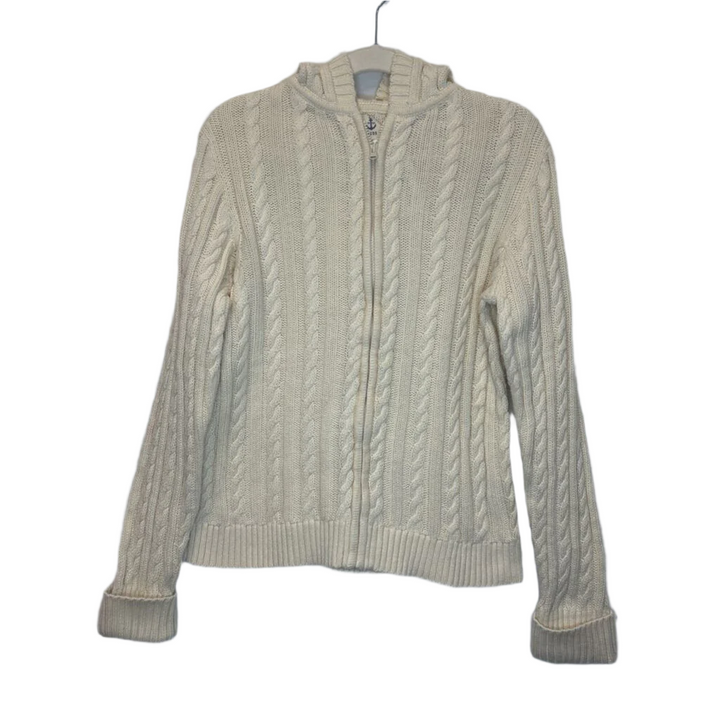 Hooded Zip Up Cardigan Sweater
