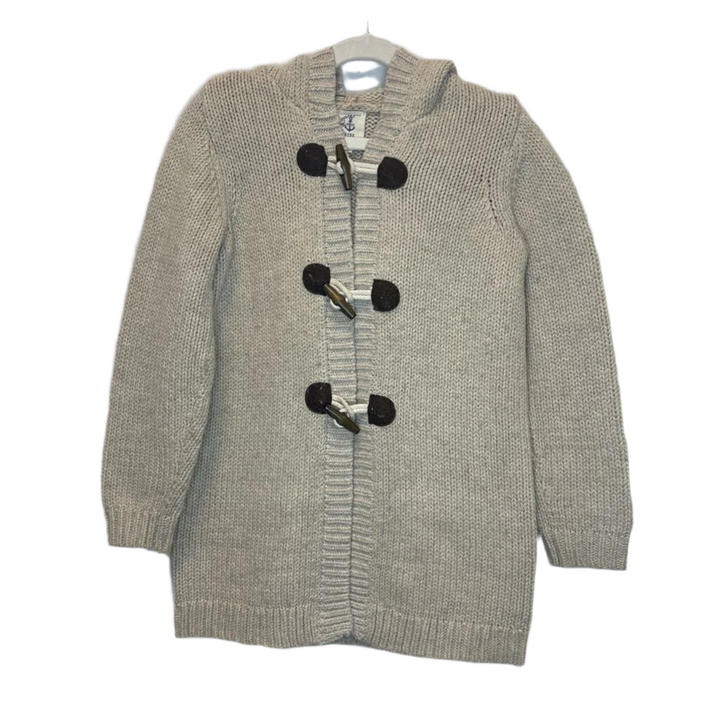Hooded Toggle Clasp Cardigan Sweater