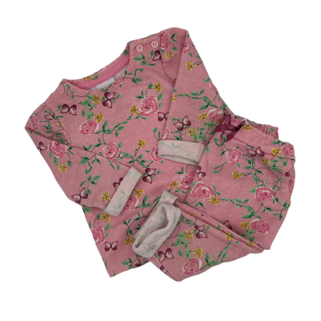 LS Shirt + Pants Set / Flowers
