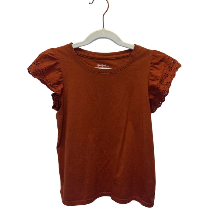 SS Cotton Shirt Ruffle Sleeve