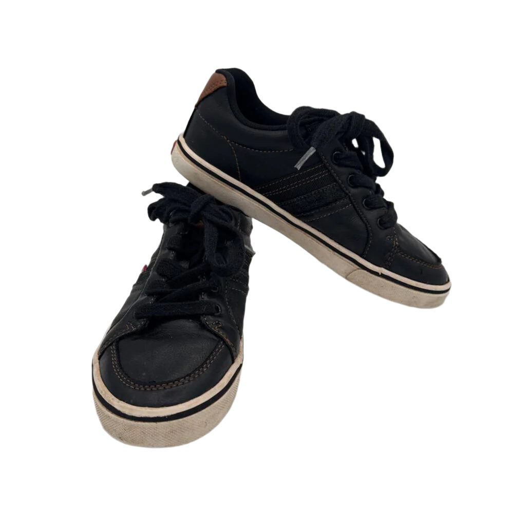 Lace Up Faux Leather Sneaker