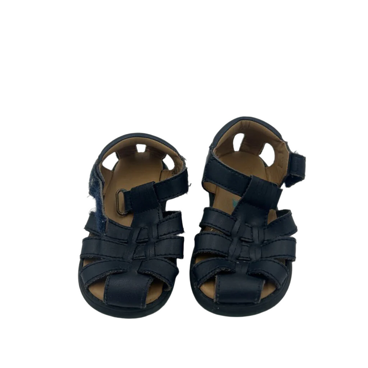 Velcro Closed Toe Leather Sandals