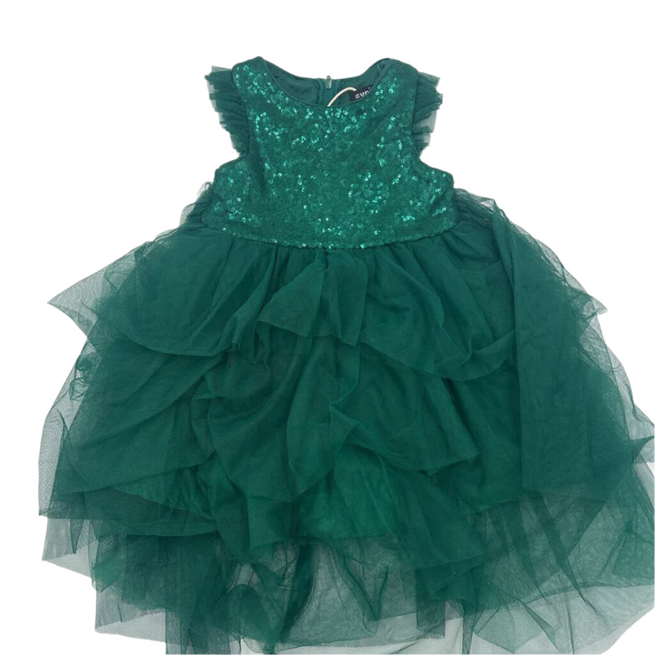 Hunter Green Tulle Dress/Sequin