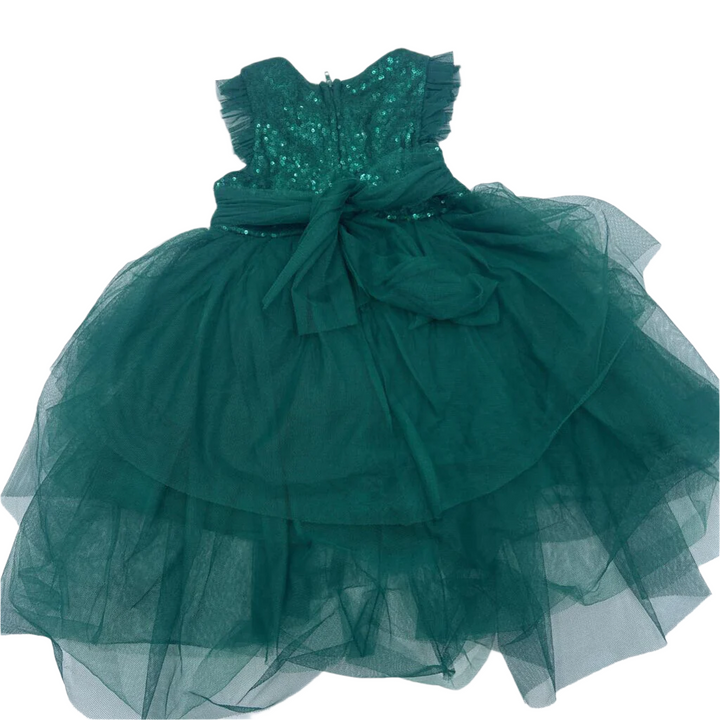 Hunter Green Tulle Dress/Sequin