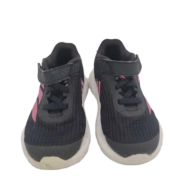 Velcro Clasp Sneakers / Pink Stripes