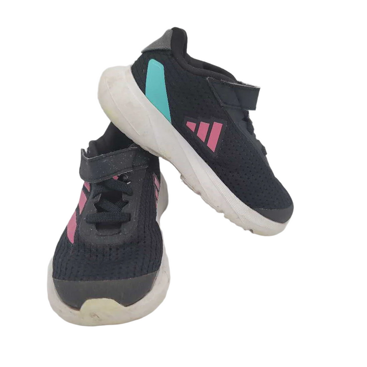 Velcro Clasp Sneakers / Pink Stripes
