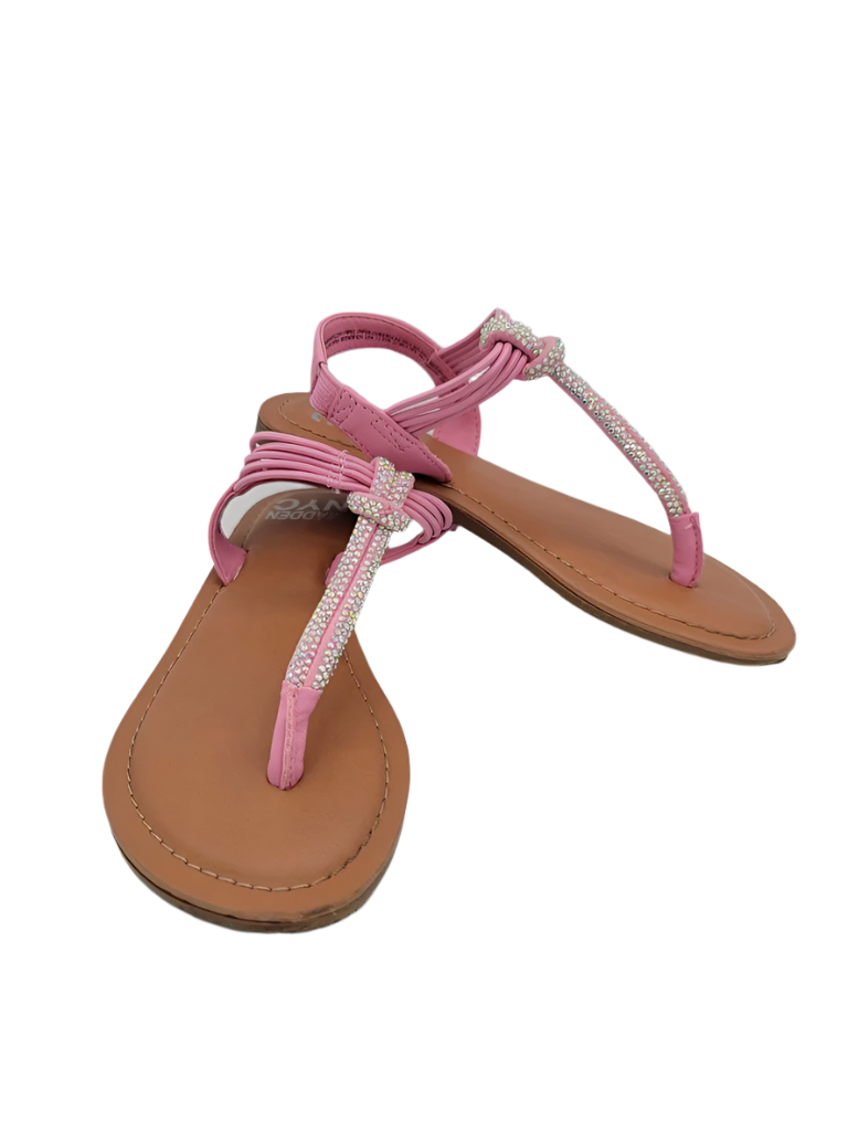 Rhinestone Sandals/Elastic Slip-On