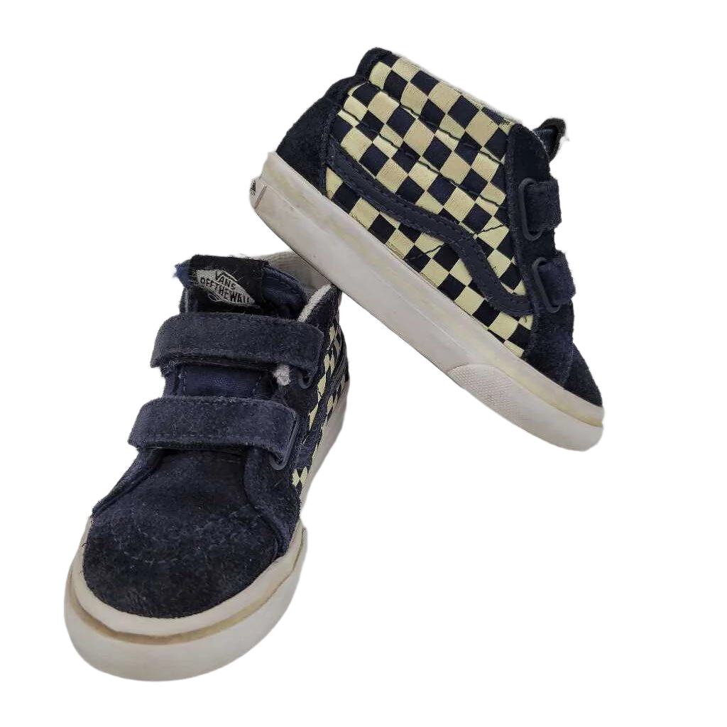 Velcro Checkered Tennis Shoes
