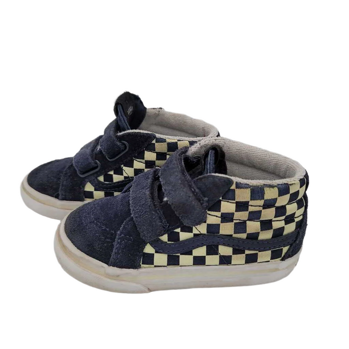 Velcro Checkered Tennis Shoes