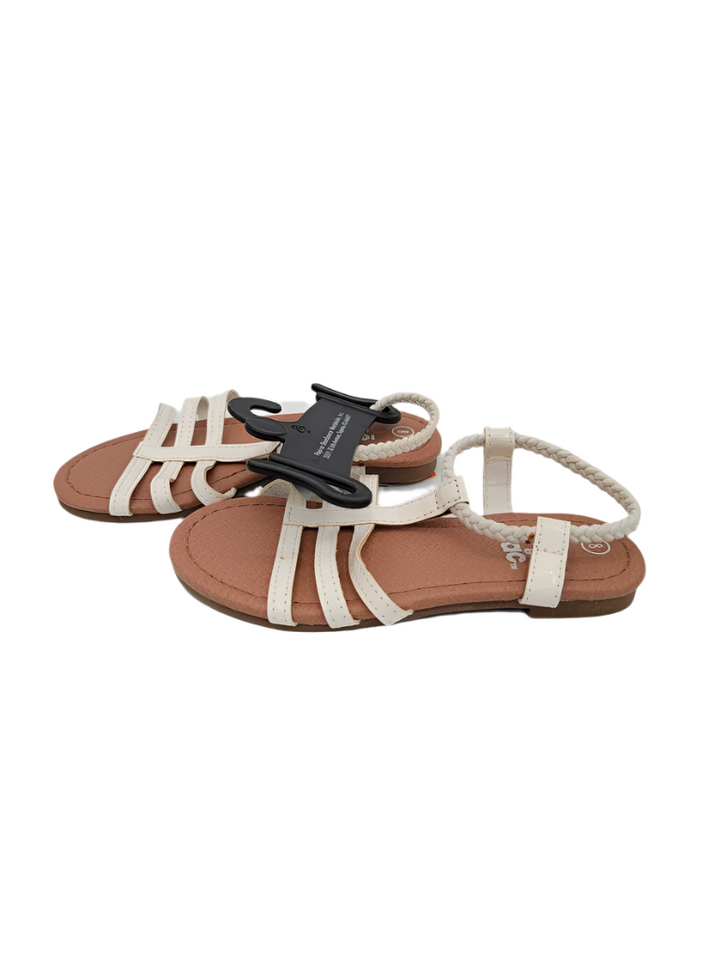 Velcro Strap Sandals/White