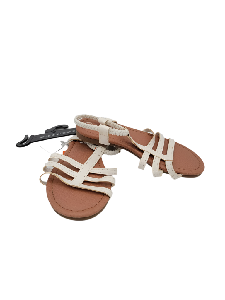 Velcro Strap Sandals/White