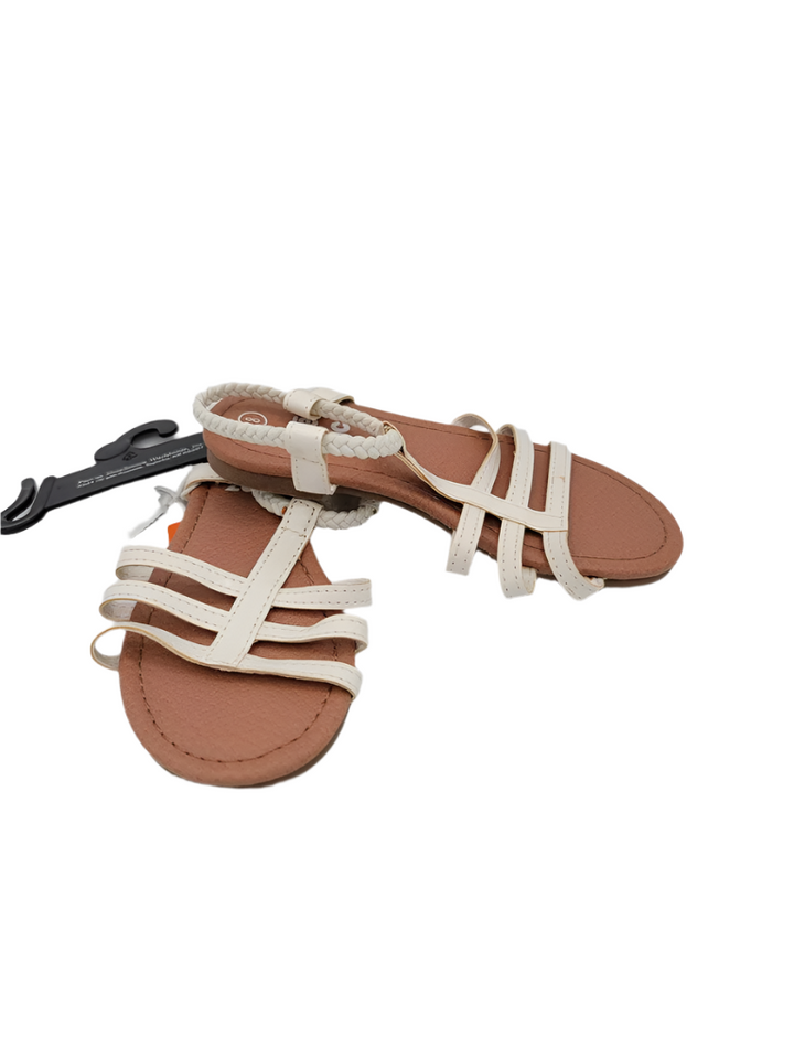 Velcro Strap Sandals/White