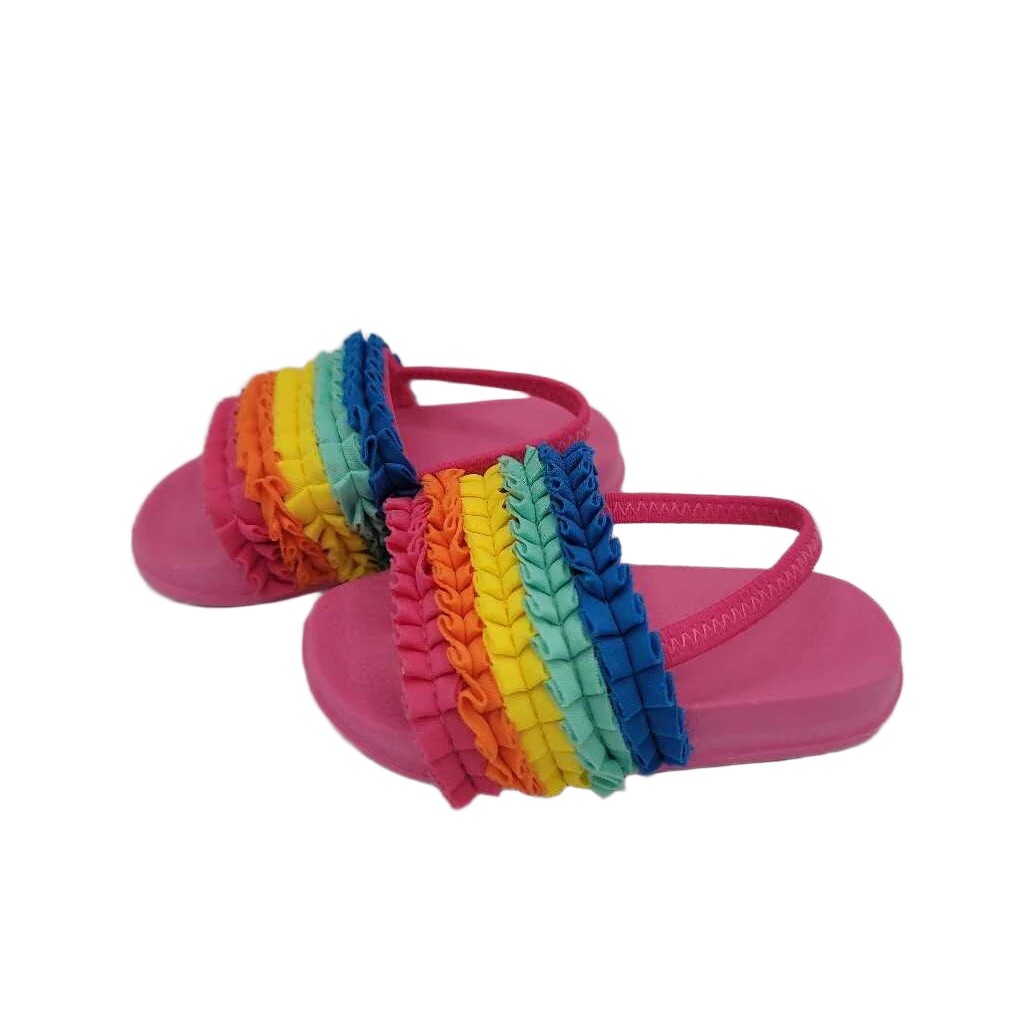 Elastic Back Slip On Sandals / Rainbow