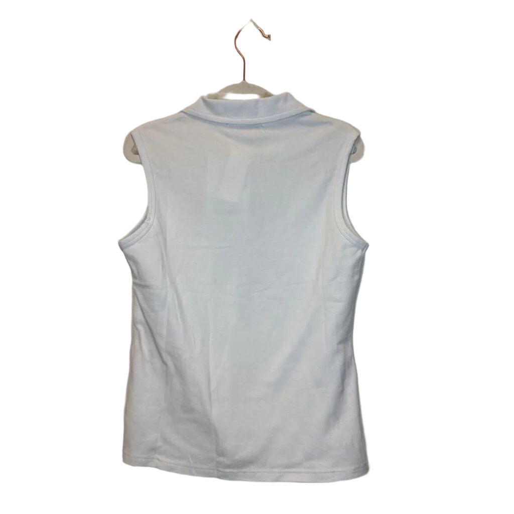 Sleeveless Collared Equestrian Shirt