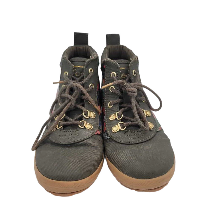 Lace Up High Top Tennis Shoes / Flowers