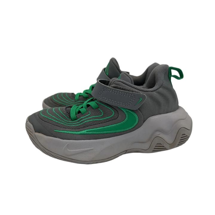 Velcro Tennis Shoes / Green Swoosh