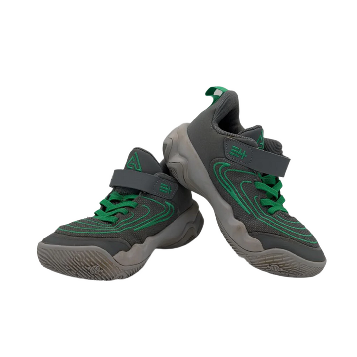 Velcro Tennis Shoes / Green Swoosh